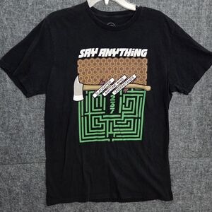 Say Anything "Kall Me Kubrick" Band T-shirt Sz Large The Shining Horror Inspired